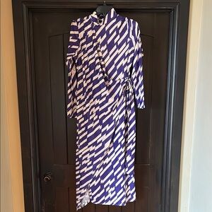 River Island Purple and White Wrap Dress